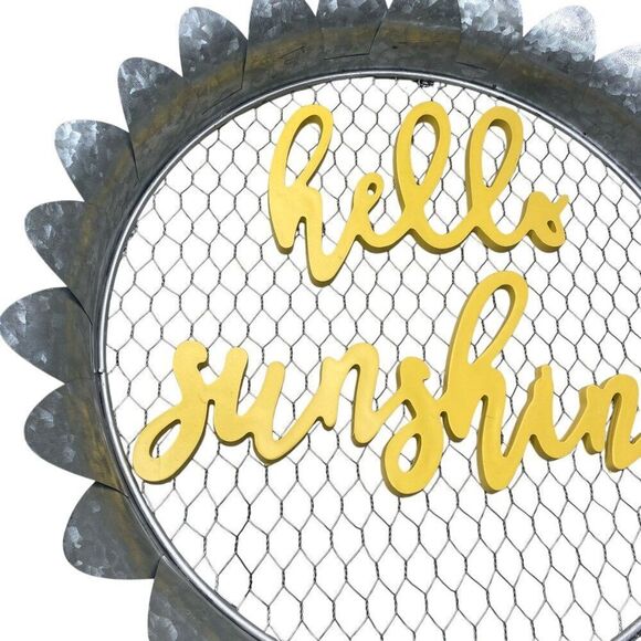 Hello Sunshine Metal and Wood Wall Decor - Picture 3 of 7